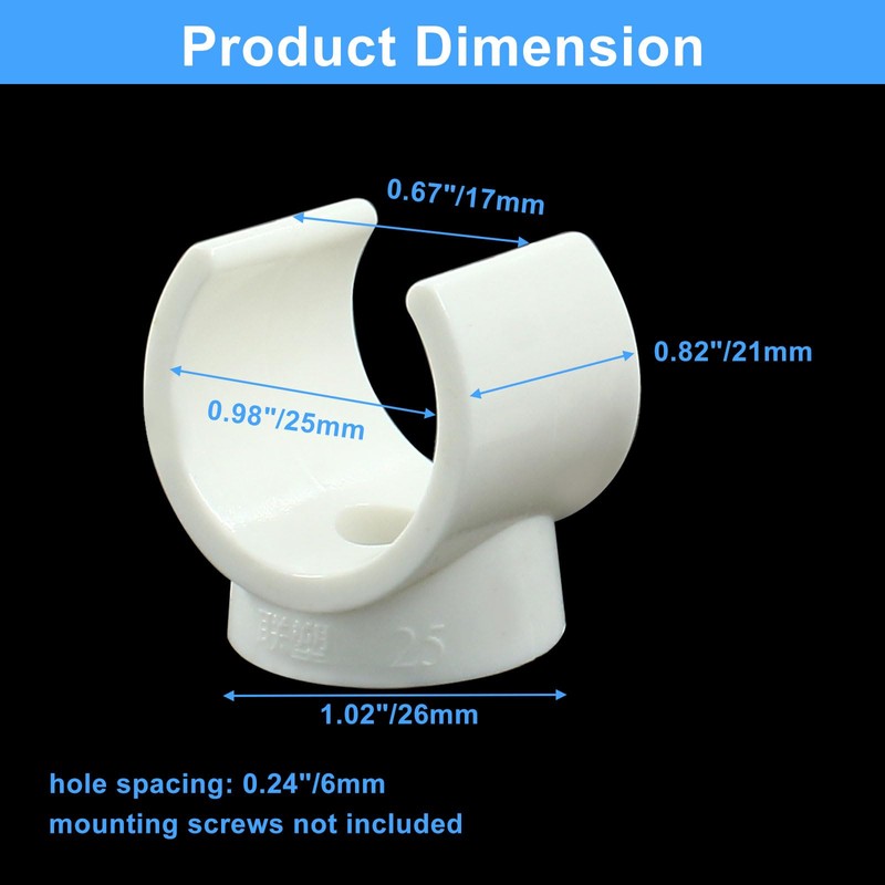 suiwotin 50pcs PEX Clamp 1 Inch Pipe Clamps, PVC Pipe