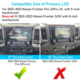 TTCR-II Compatible with 2022-2024 Nissan Frontier Screen Protector 9 Inch, for 2022-2024 Frontier Pro-x/Pro-4x Touchscreen Protector 9-Inch