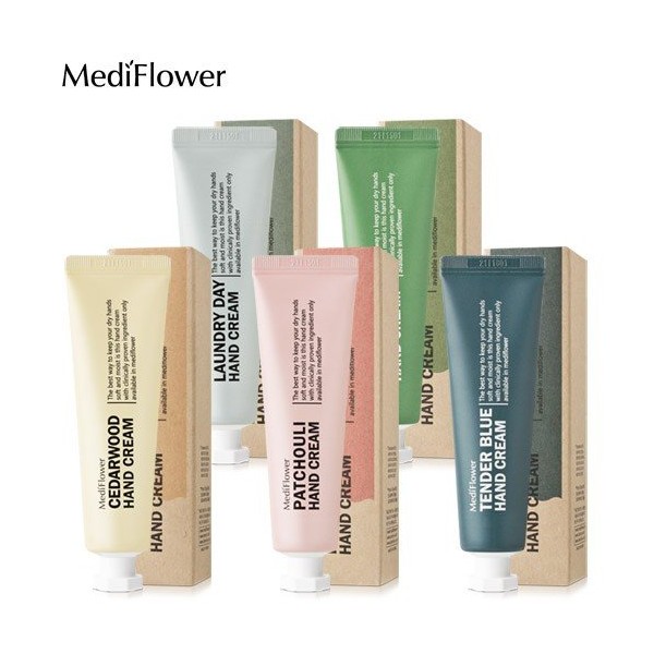 Medi Flower Delica Hand Cream 30g, choose 1 out of 5 types, cedarwood 30g