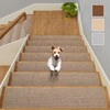 GROWLING Linen Stair Treads for Wooden Steps Indoor 30x8 inch,