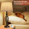 Table Lamp for Bedroom Set of 2 with USB C+A