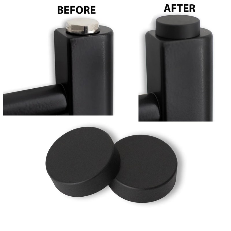 Turkish Zone Two Black Cover Cap for Towel Rail Radiator