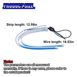 UHANBUT 2PCS 12 Inch Car LED Strip Lights, Flexible Waterproof DRL Daytime Running Lights, Dual Color Sequential Flowing Turn Signal Light, Auto Headlight Strip Accessory for Cars (30CM/White&Amber)