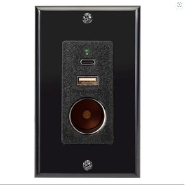 Magnadyne Multi-Device RV Wall Charger with USB-C, USB-A & VPA New Model (Black)