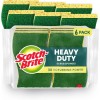 Scotch-Brite Heavy Duty Scrub Sponges (6-Pack) - Safe for Non-Coated