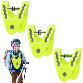 Youkly Pack of 3 Lightweight Children's High Visibility V-Shape Signal Collar Reflective Vest Children's Safety Vest Children Safety Vest Children Safety Vest Car Children Bicycle Car Children's
