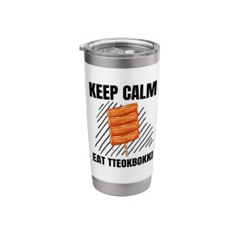 Vintage Keep Calm Eat Tteokbokki Food Lover Stainless Steel Insulated Tumbler