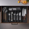 TSONDEKU Expandable Silverware Drawer Organizer - BPA Free Flatware and