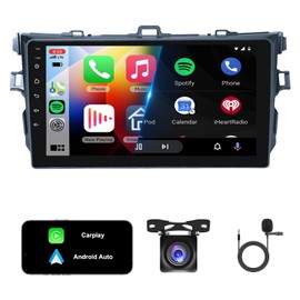 Ichuangxin 2G+32G Android13 9 Inch IPS Screen Wireless Apple Carplay Android Auto Car Stereo for Toyota Corolla 2009-2013 Car Radio with FM/RDS Bluetooth GPS WiFi SWC Mirror Link USB Backup Camera MIC