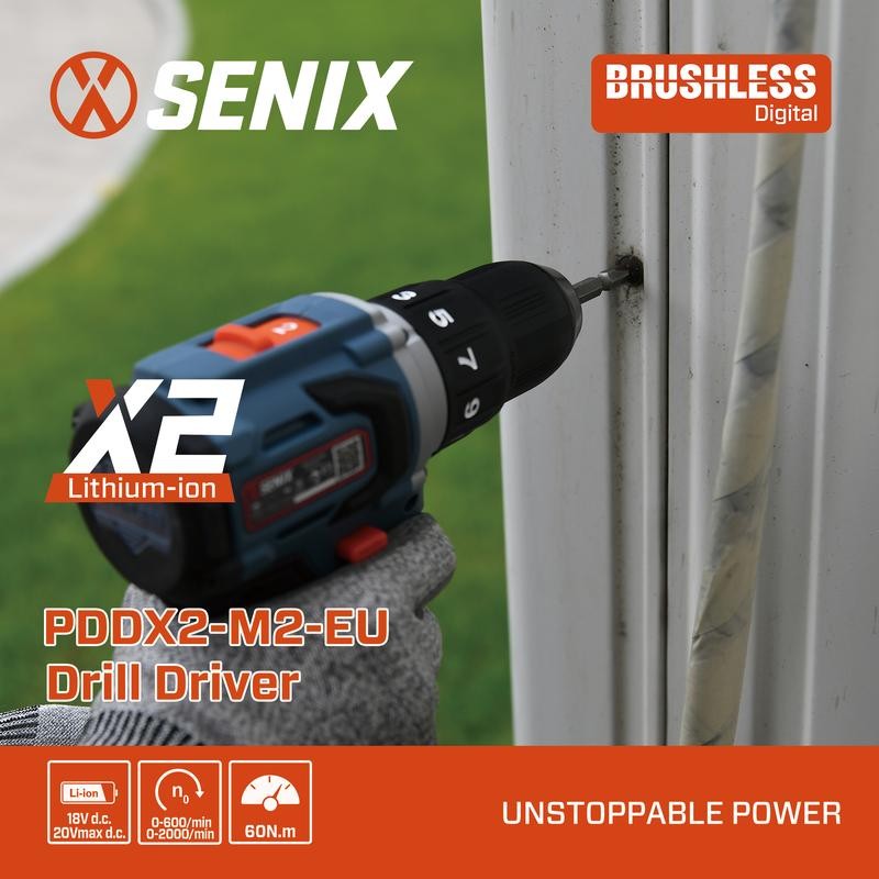 SENIX 20 Volt Max* 1/2-Inch Brushless Drill Driver , 45