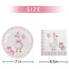40 Pcs Pink Goose Birthday Party Plates and Napkins Set,Funny