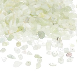 PATIKIL Chip Stone Beads, 350Pcs Crystals Gemstone Irregular Stone Loose Rocks Bead for DIY Jewelry Making Bracelet Necklace Earring, White Green