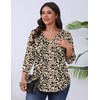 Romanstii Plus Size Spring Clothes for Women 3/4 Length Sleeve