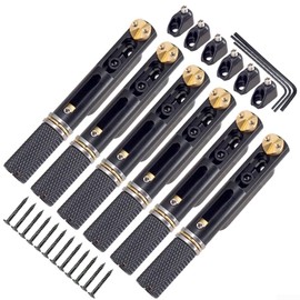 Headless Guitar Bridge, 6 Strings Headless Guitar Bridge Replacement Accessory, Endless Electric Guitar Bridge Stringing Board, Black
