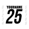 Racing Number Name Vinyl Decal Sticker | Dirt Bike Plate