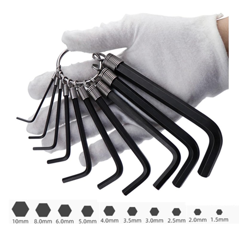 Wanfoou 10 PCS Allen Wrench Hex Key Set, Metric Convenient
