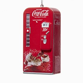 Kurt S. Adler Vintage Coca Cola Vending Machine with Santa Christmas Tree Ornament Coke New
