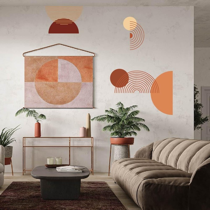 SUPERDANT Wall Decoration in Boho Style with Geometric Linear Circle