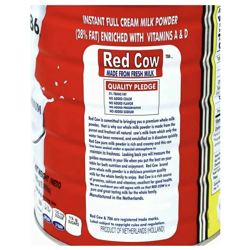 Red Cow Full Cream Milk Powder 2.5 Kg (5.5lb), Made