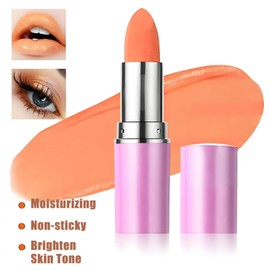 Vibrant Peachy Lipstick Glitter Pink Lipstick Shimmer Gloss Long Lasting Moisturizing Hydrating Smooth Creamy Color Stick Makeup Cosmetic for Women Beauty (#03 Vibrant Peachy Pink)