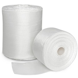 2 Rolls of Fiberglass Tape, 2 Inches + 4 Inches Wide 99 Ft. Woven Cloth, for Seam Repair, Reinforcement, Resin Saturated, Heat Resistant, Insulating