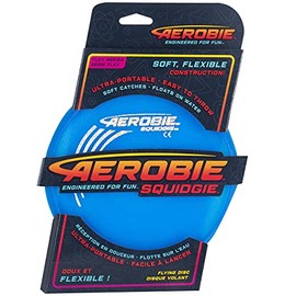 Aerobie Squidgie Disc - 8” Diameter, Spoiler Rim Design for Long, Accurate Flights 2019 Model (Blue)