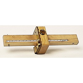 Ulmia Measuring Tool (Marking Gauge) - Precision Tool for Scribing Curved Surfaces, 2 Highly Precise and Easily Adjustable Scribing Rods with Inlaid Scale with Curve Stop - 0029K