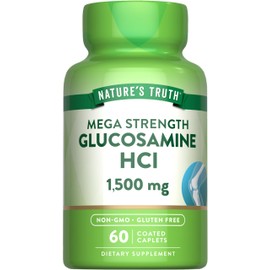 Nature's Truth Glucosamine HCI 1500mg | 60 Caplets | Mega Strength | Non-GMO & Gluten Free Supplement