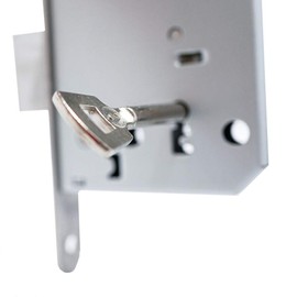 Felgner Profile Cylinder Door Mortice Lock, Lock Case Made of Galvanised Sheet and Stainless Steel Strike Plate, Forend 20 mm, Backset 55 mm, DIN Left and Right, Nut 8 mm, 55 PZ 72/8