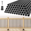 50 Pack 36" Aluminum Deck Balusters, 3/4" Diameter Black Metal
