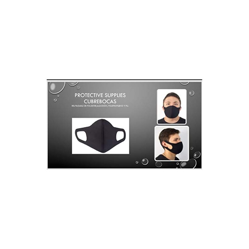 Cinta Transparente Tuk 6 pzas + 1 cubre bocas Lavable,