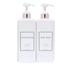 Empty Plastic Pump Bottles Square Shampoo Bottle Conditioner Soap Lotion