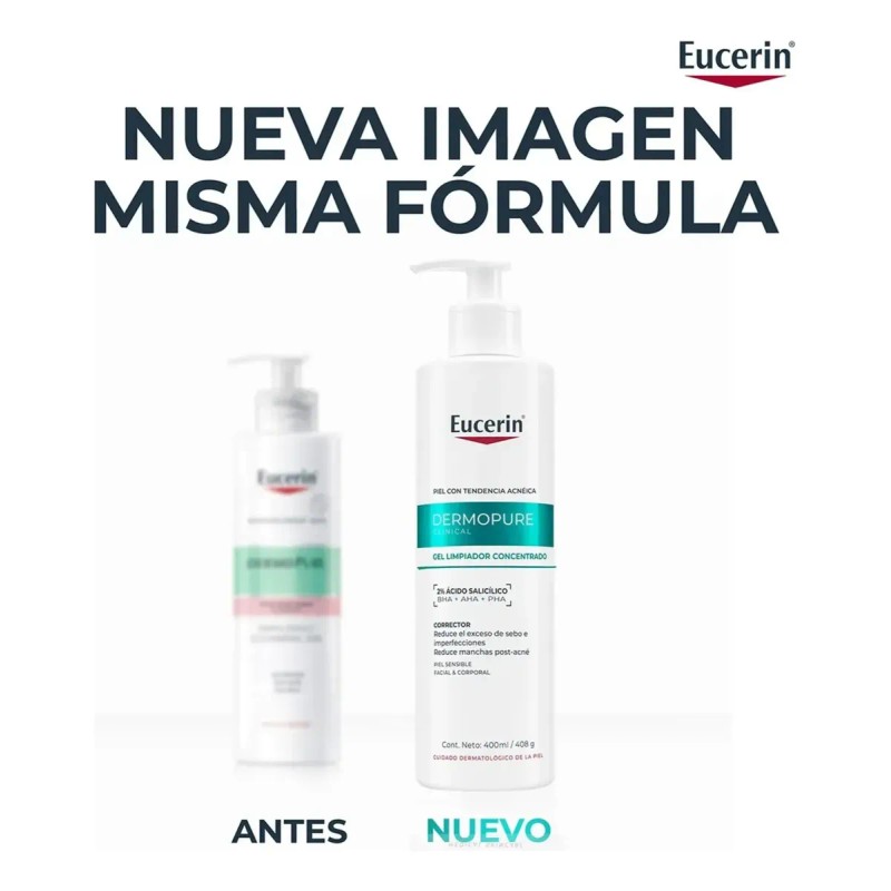 Gel Limpiador Facial Eucerin DermoPure Oil Control con Ácido Salicílico