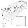 GoPong 8 Foot Portable Beer Pong / Tailgate Tables (Black,