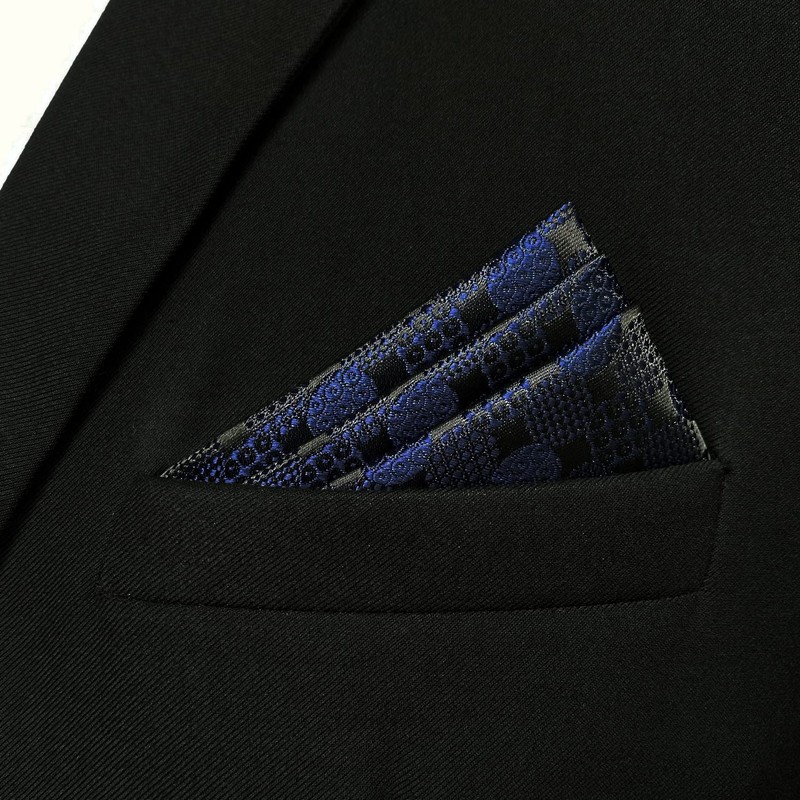 [S&W SHLAX & WING] Men's Tie Set Black Dark Blue