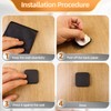 6 PCS Door Stoppers Wall Protector with Strong Self-Adhesive Backing