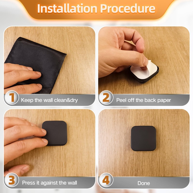 6 PCS Door Stoppers Wall Protector with Strong Self-Adhesive Backing