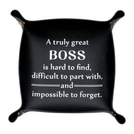 Christmas Stocking Stuffers for Men Bosses Day Gifts for Women Men Leather Valet Tray National Boss Day Appreciation Gifts for Boss Farewell Going Away Gifts for Friends Retirement Gifts for Men