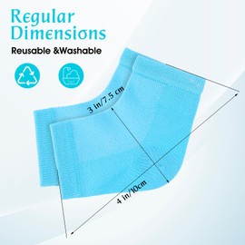 YUXIANLB 2 Pairs Moisturizing Socks Gel Lotion Sock Breathable Soft Silicone Heel Socks for Dry Cracked Feet Women Men Heel Repair and Care Overnight Pedestrian Project Cracked Pink Blue