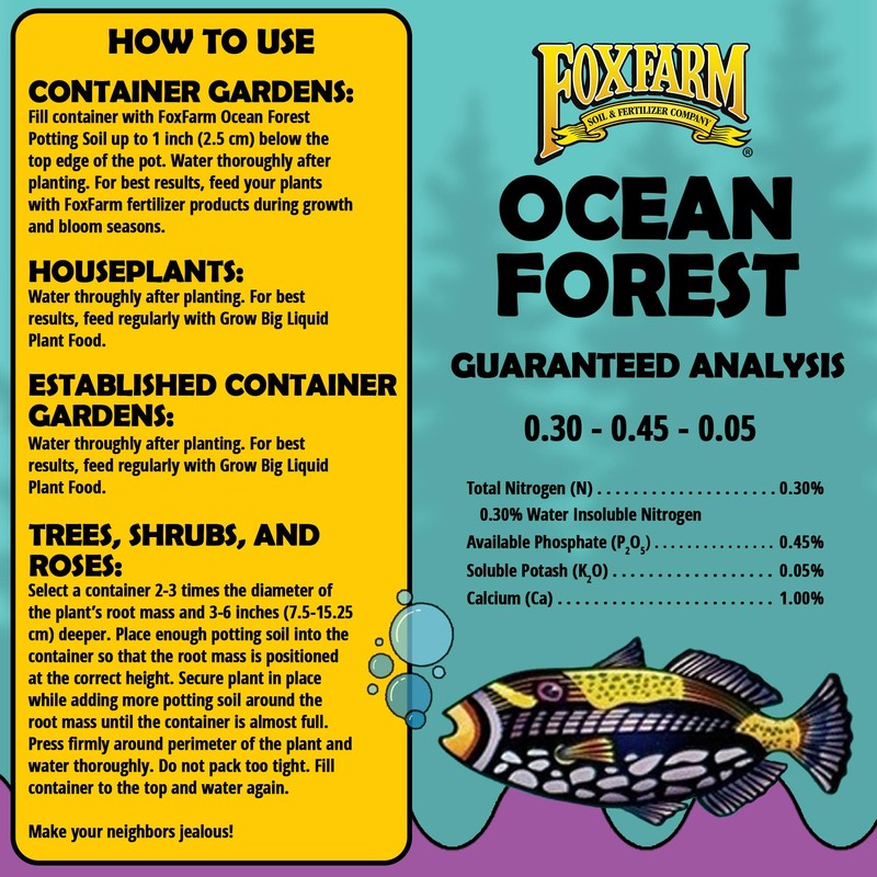 FoxFarm Ocean Forest Potting Soil, 1.5cu ft - Light, Aerated