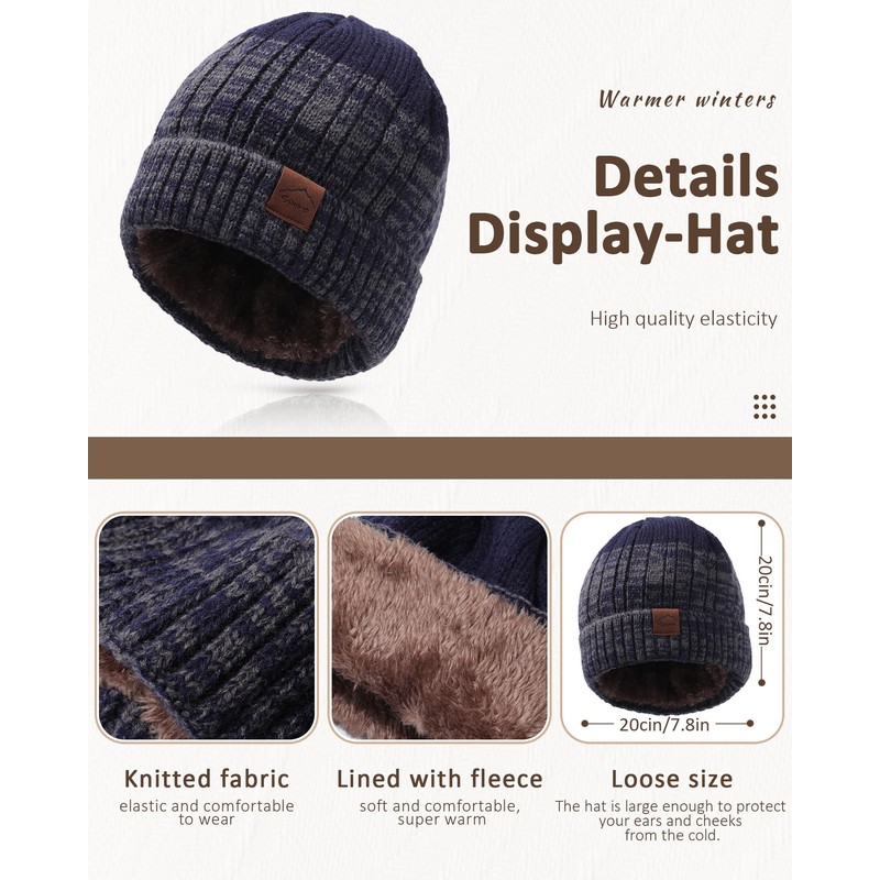 WELROG Children's Winter Hat Scarf Gloves for Boys Girls Winter