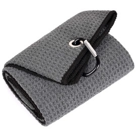 Mile High Life Golf Towel | Tri-fold Waffle Towels | Premium Microfiber Fabric | wiith Heavy Duty Carabiner Clip