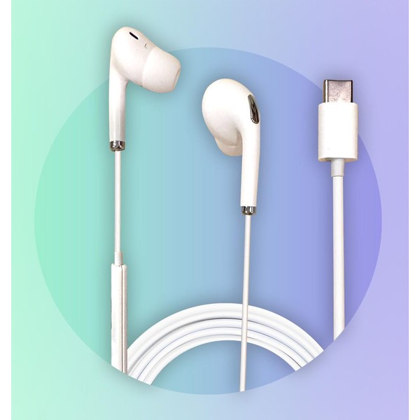 HamiltonBuhl USB-C Ear Buds with in-Line Microphone and Play/Pause Control