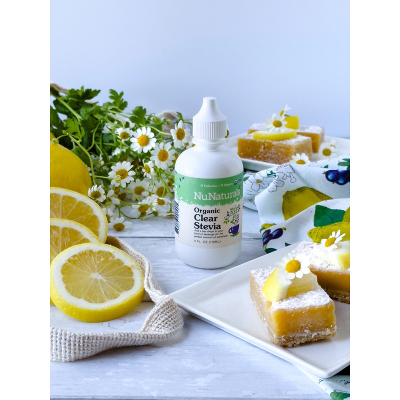 NuNaturals Organic Clear Extract Stevia, Plant-Based Sweetener, Plastic Bottle, 4