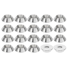 PATIKIL 20pcs M3 Finishing Countersunk Washers 10mm Diameter 3mm Height Solid 304 Stainless Steel CNC Finished Cup Washer Screw Head Gasket for Industrial Construction