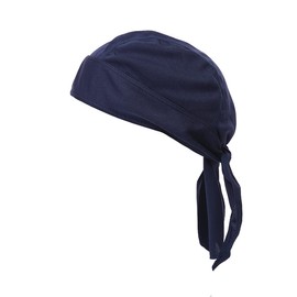 Trifong Pirate Bandana Quick-Dry Sweat Absorbent Hat Sweat Stopper Bandana Cap Men's Breathable Material Durag Skullcap Heat Countermeasure Bandana Anti-UV Outdoor Activities Bandana UV Cut, navy
