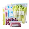 60pcs Zip Lock Bags, Food Storage Freezer Bags,Reusable Sliding Zip