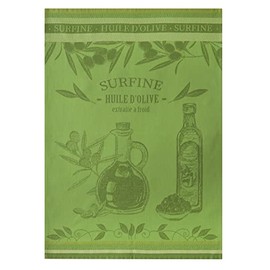 Coucke Printed Cotton Jacquard Tea Towel, Surfine Oil, 50 x 75 cm
