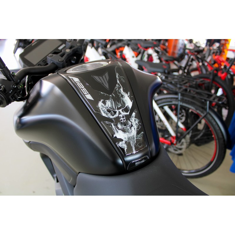 BIKE-label Tank Pad 3D Tank Protector Grey Black Compatible with