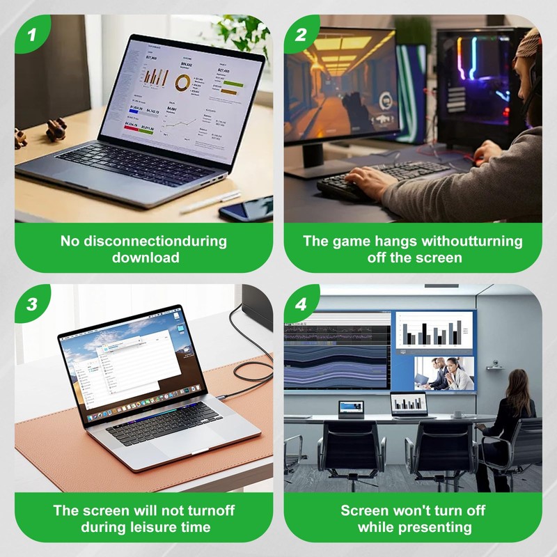 Mouse Jiggler Compatible with Type C Interface Devices,Undetectable Mini USB-C